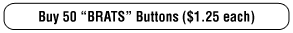 Buy 50 BRATS Buttons!